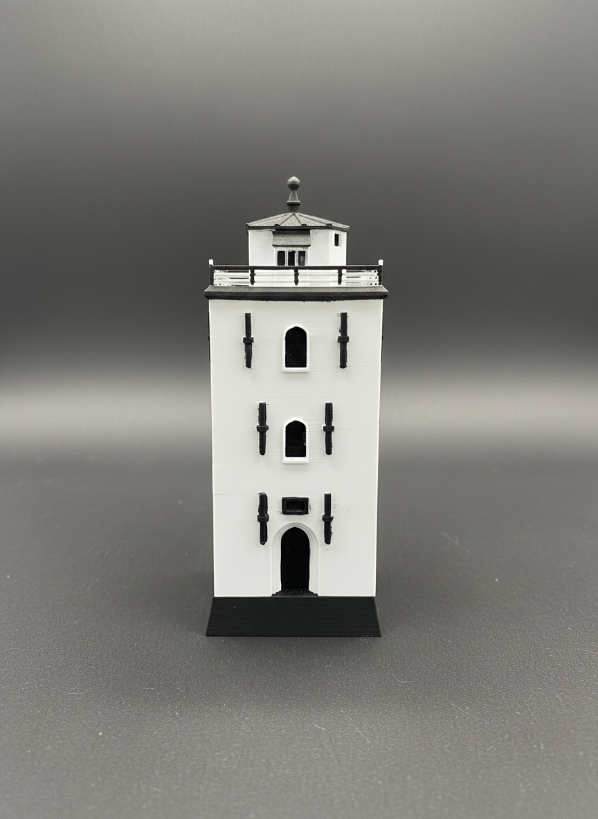 Mini vuurtoren van de bekende Vuurbaak van katwijk aan zee. Ouderwetse benaming Vierboet.